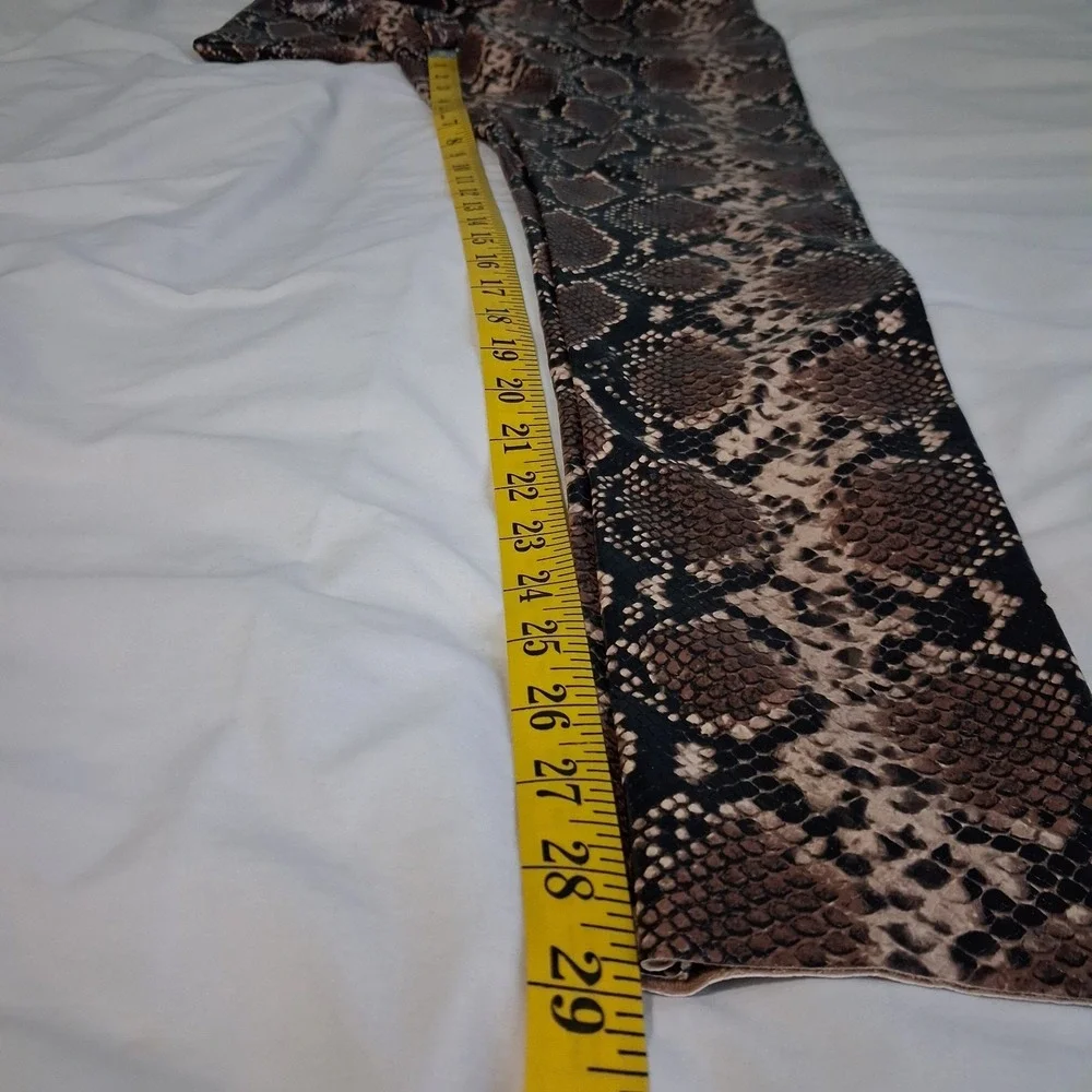 Commando Perfect Control Faux Leather Compression High Rise Leggings Snake Sz L - Picture 3 of 10